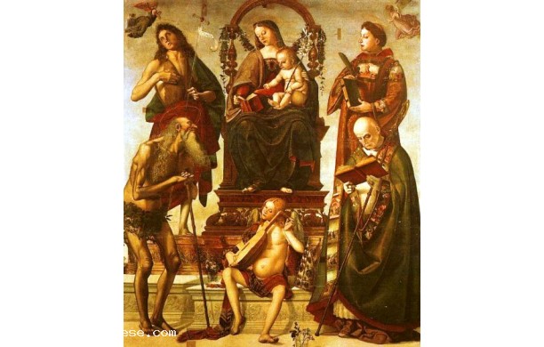Vergine Bambino e i santi G. Battista, Onofrio, Lorenzo ed Ercolano